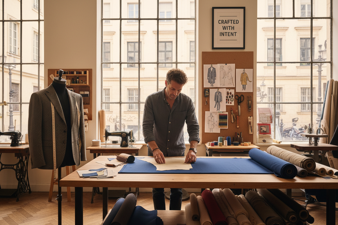 atelier working on clothing male