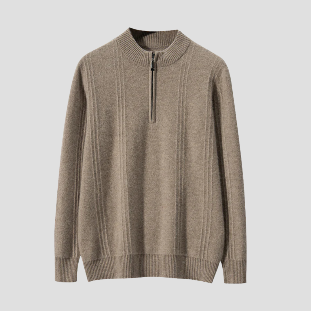 MEN’S HALF-ZIP KNIT JUMPER