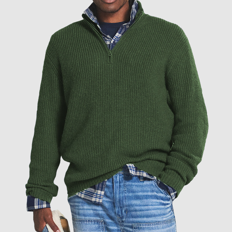 Men’s Pullover in Business-Casual Style with Zipper