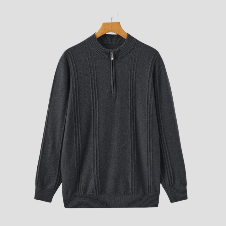MEN’S HALF-ZIP KNIT JUMPER