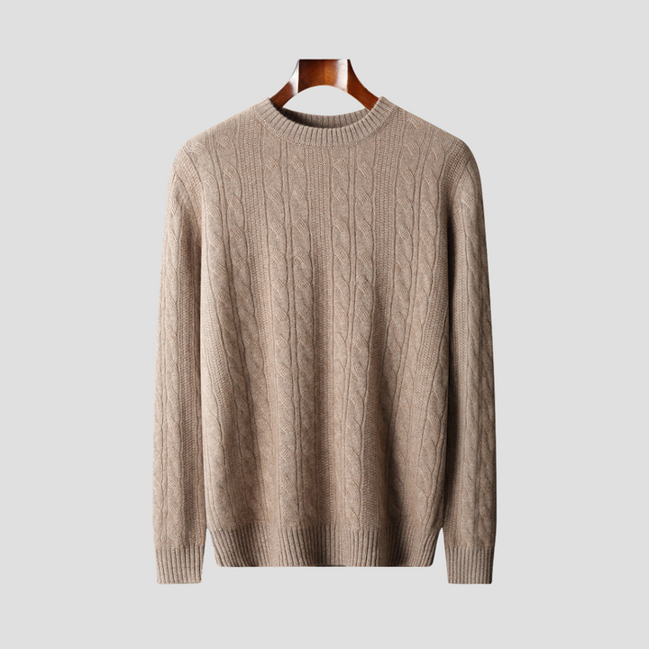 Men’s Merino Wool Cable Knit Jumper