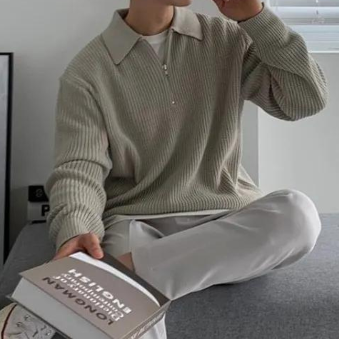 Men’s Half Zip Knit Sweater