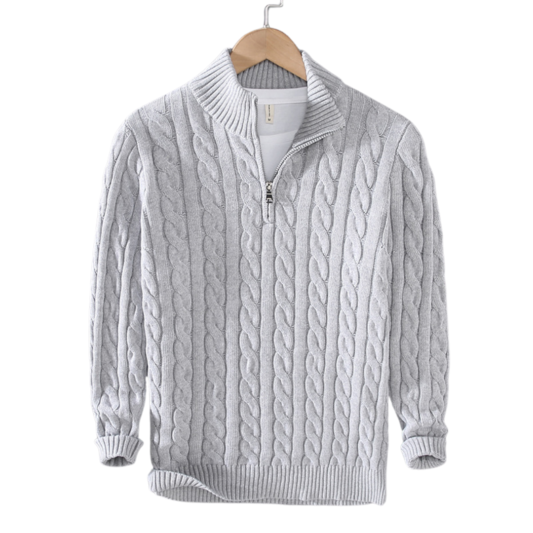 Men’s Half Zip Cotton Sweater