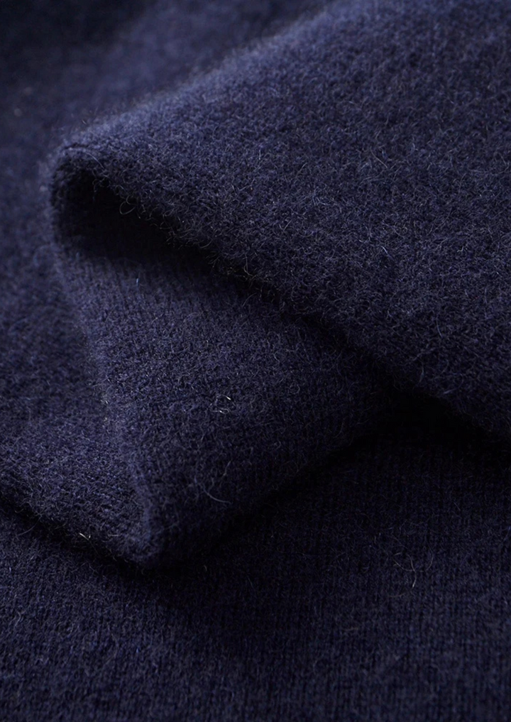 Men’s Wool Two-Tone Polo Cardigan