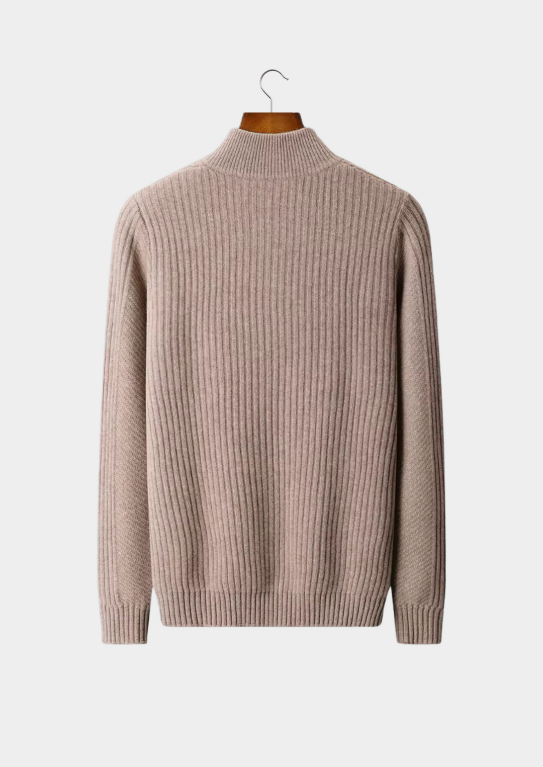Men’s Wool Ribbed Henley Sweater