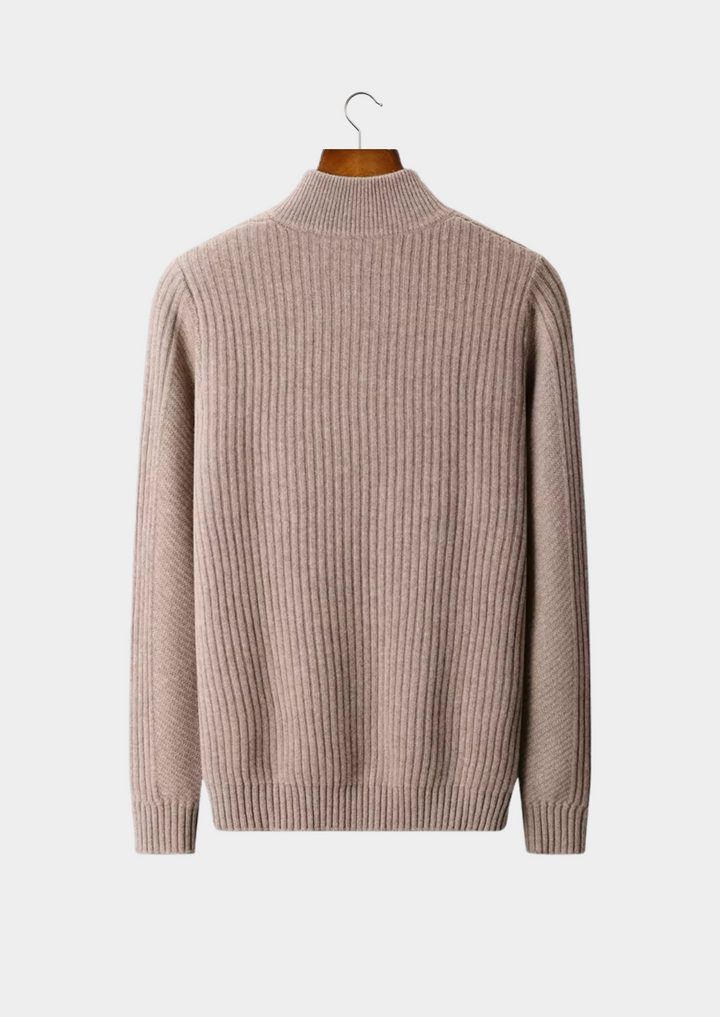 Men’s Wool Ribbed Henley Sweater