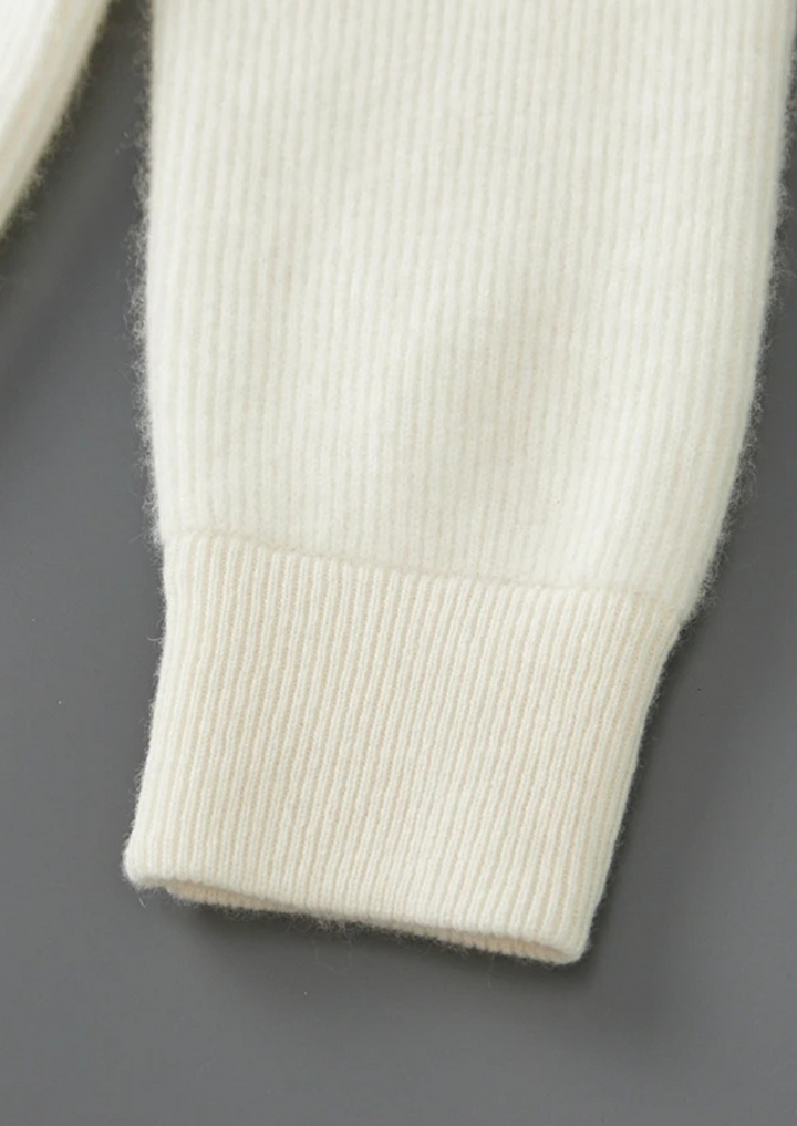 Men’s Wool Ribbed Zip Cardigan