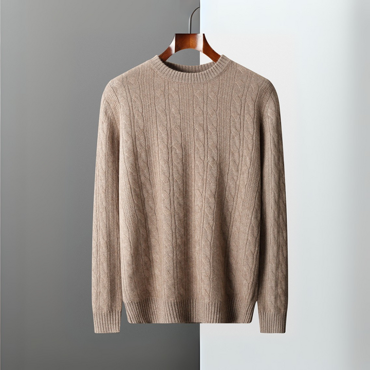 Men’s Merino Wool Cable Knit Jumper