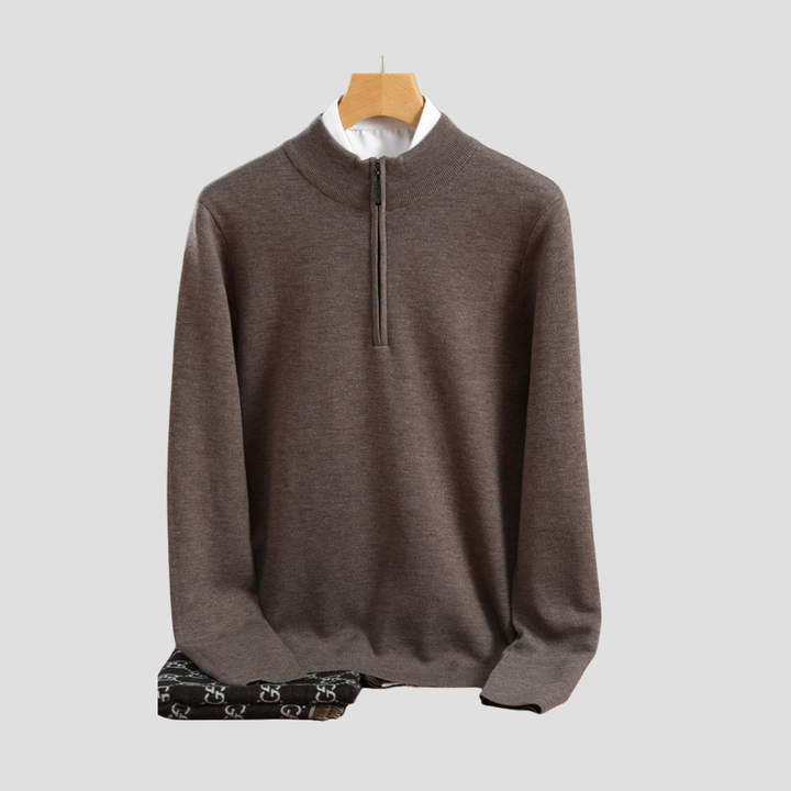 Men’s Ribbed Knit Half-Zip Jumper