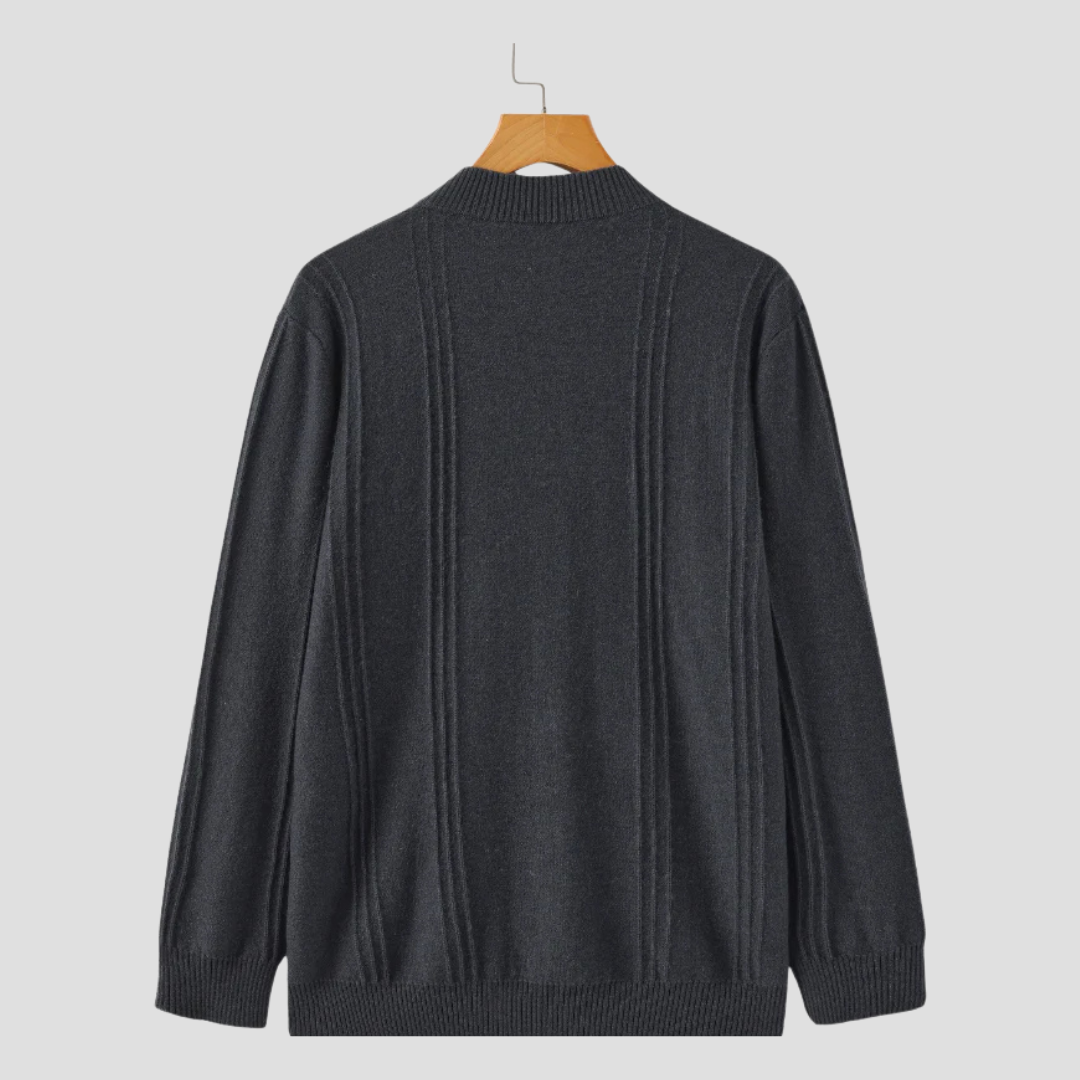 MEN’S HALF-ZIP KNIT JUMPER