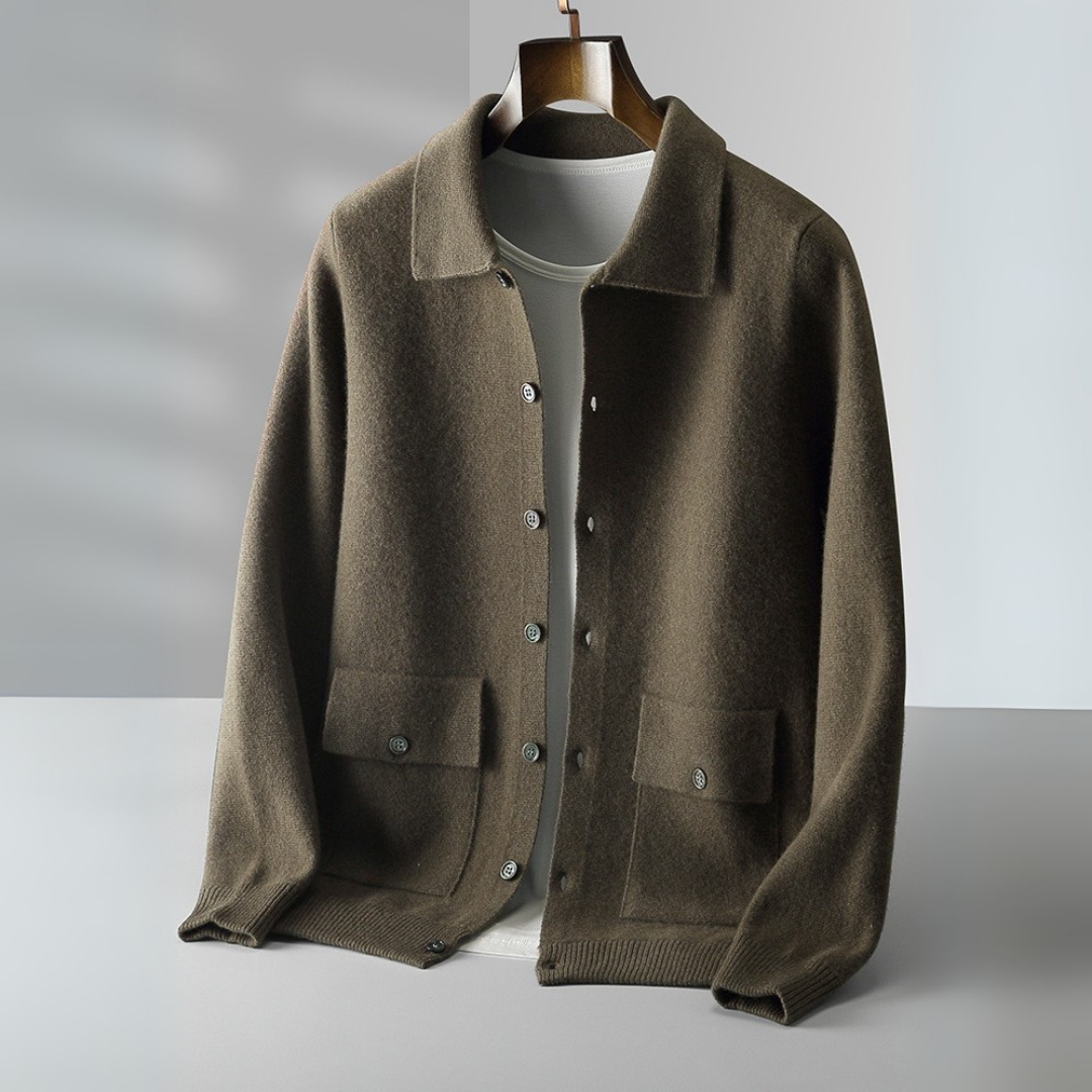 Men’s Wool Blend Knit Cardigan