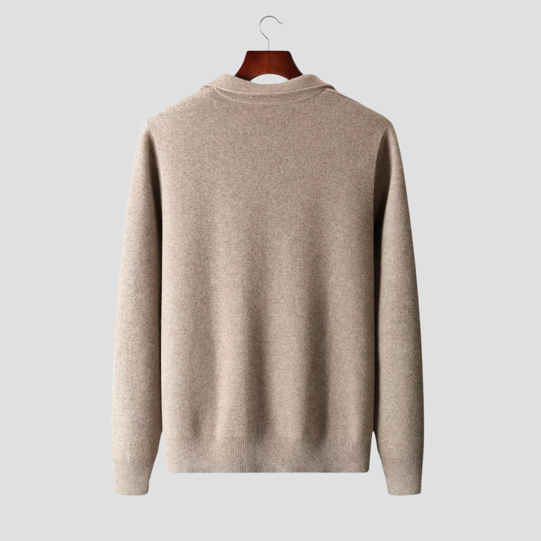 Men’s Pure Wool Zip Knit Cardigan