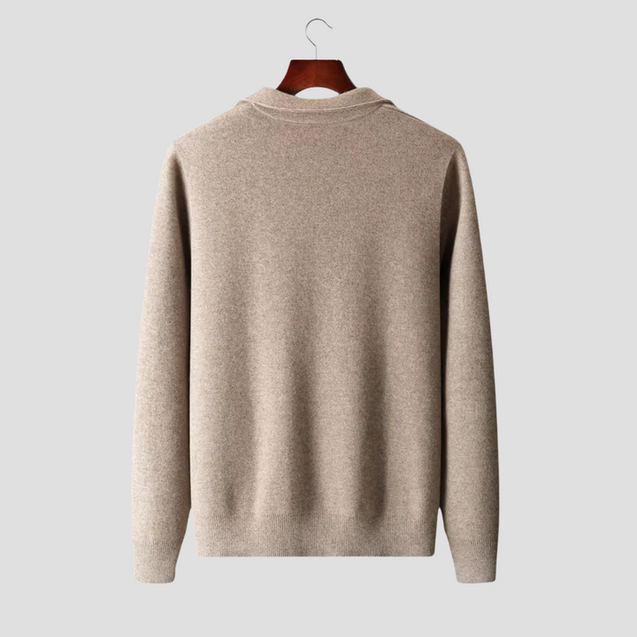 Men’s Pure Wool Zip Knit Cardigan