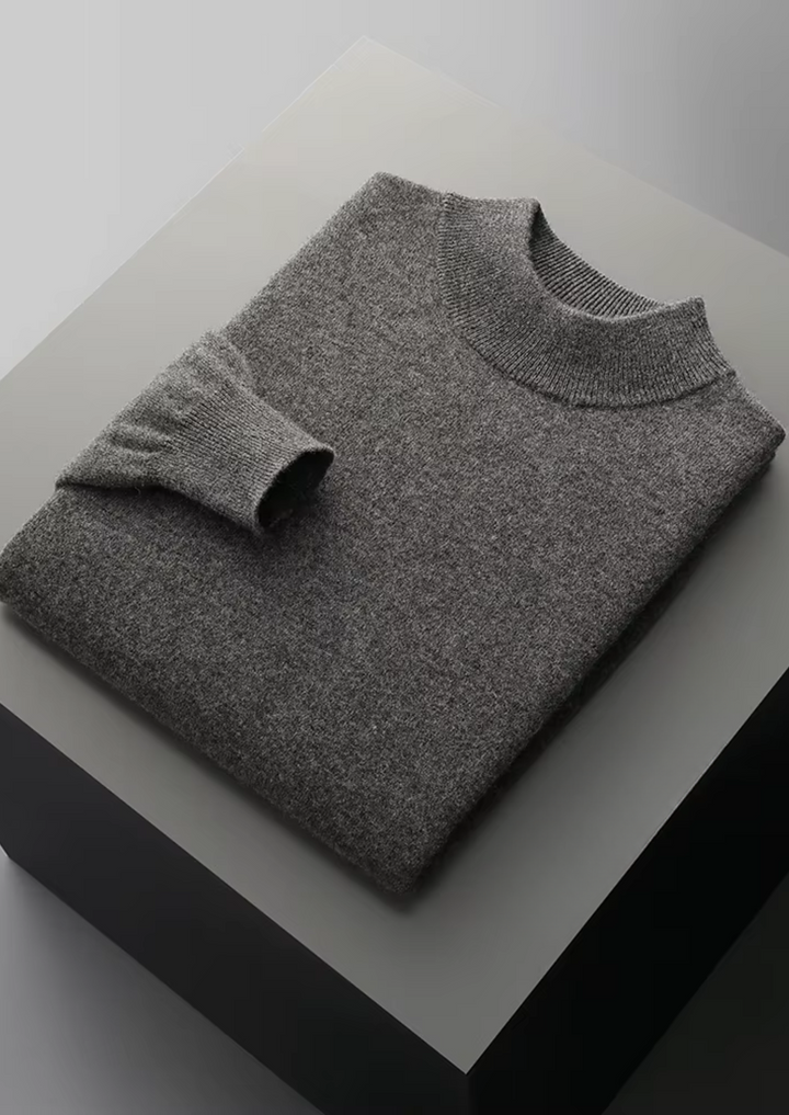 Men’s Merino Wool Mockneck Sweater