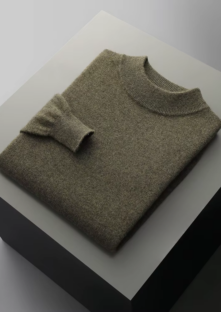 Men’s Merino Wool Mockneck Sweater