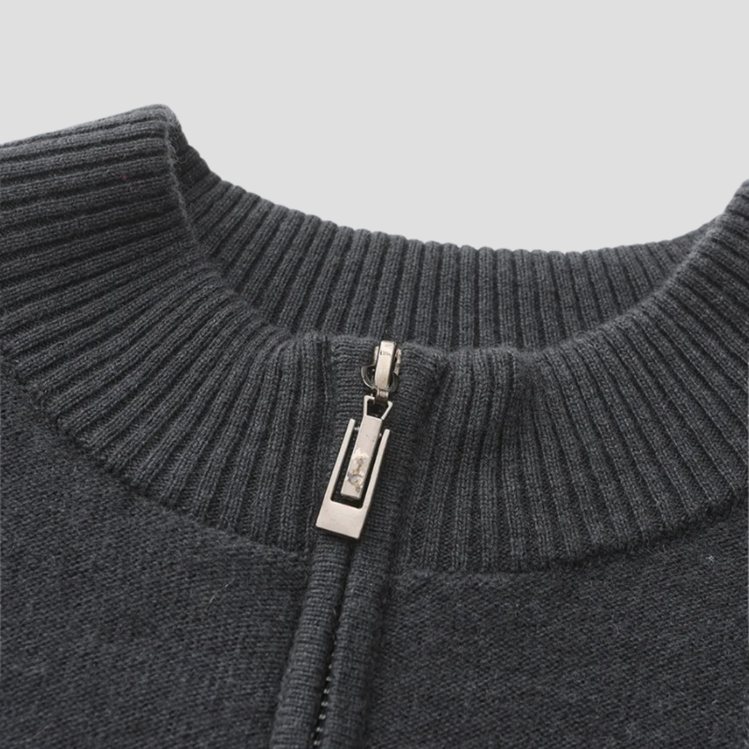 MEN’S HALF-ZIP KNIT JUMPER