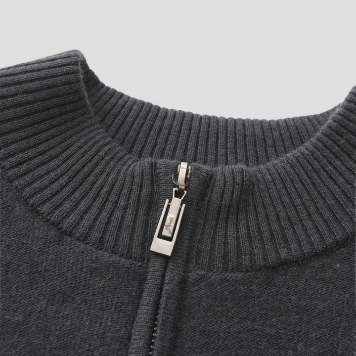 MEN’S HALF-ZIP KNIT JUMPER
