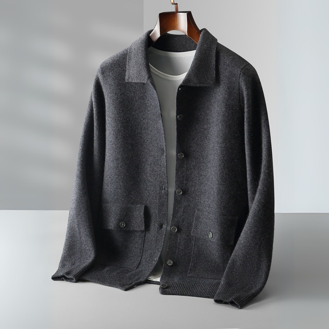 Men’s Wool Blend Knit Cardigan