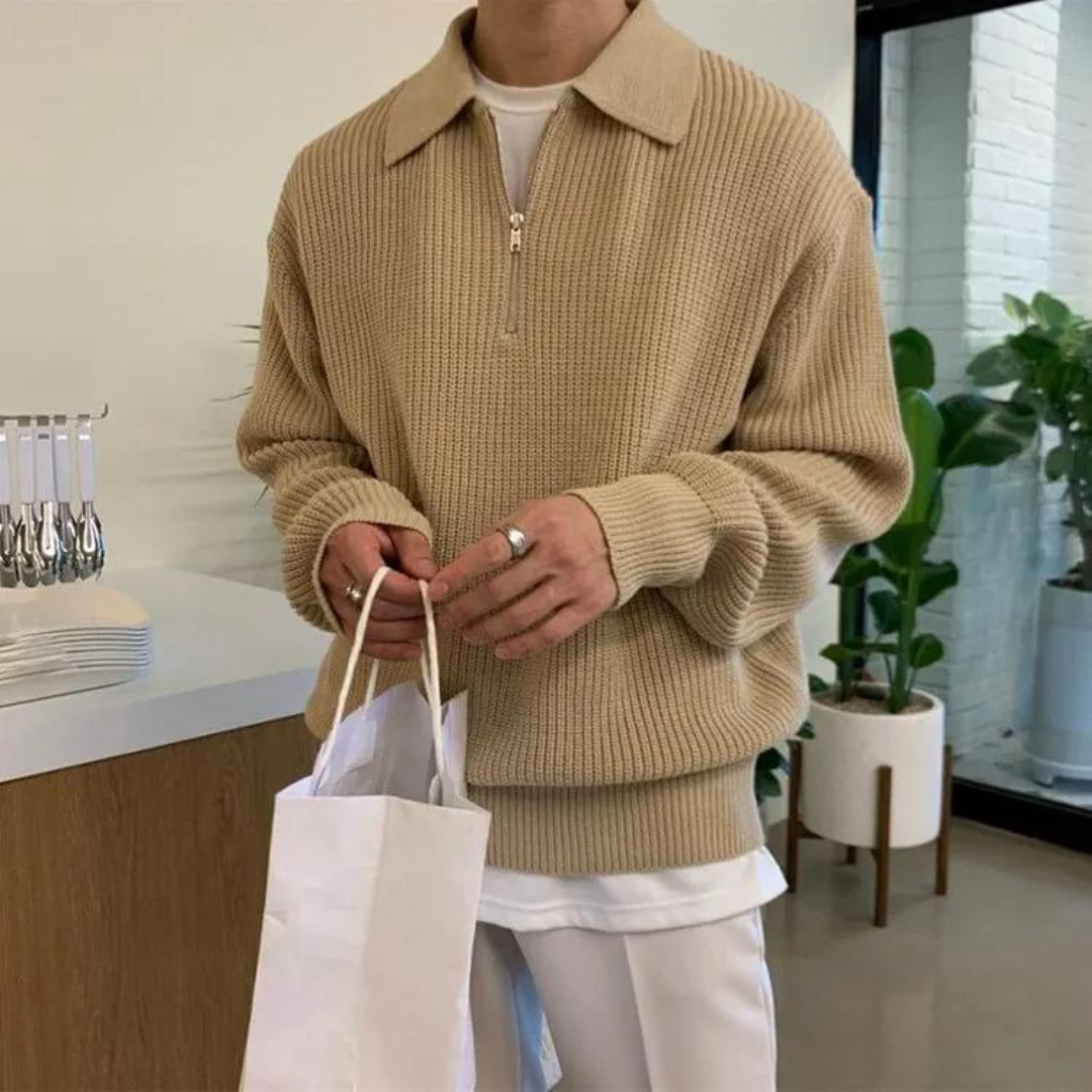 Men’s Half Zip Knit Sweater
