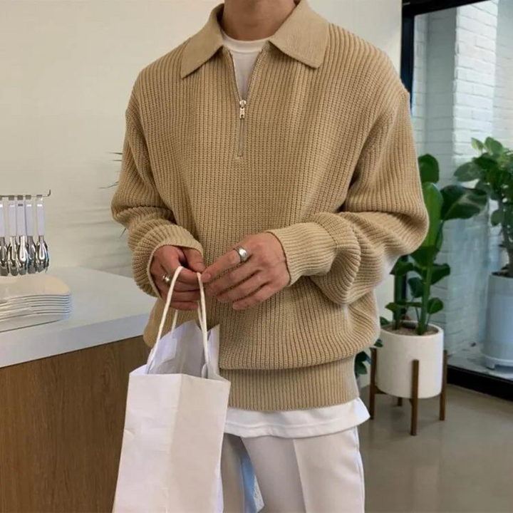 Men’s Half Zip Knit Sweater