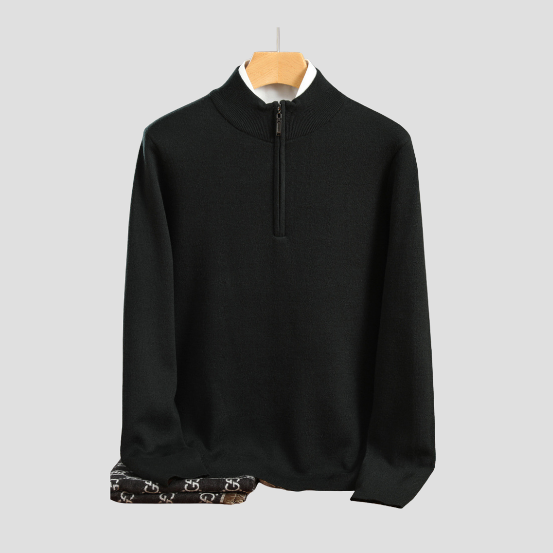 Men’s Ribbed Knit Half-Zip Jumper