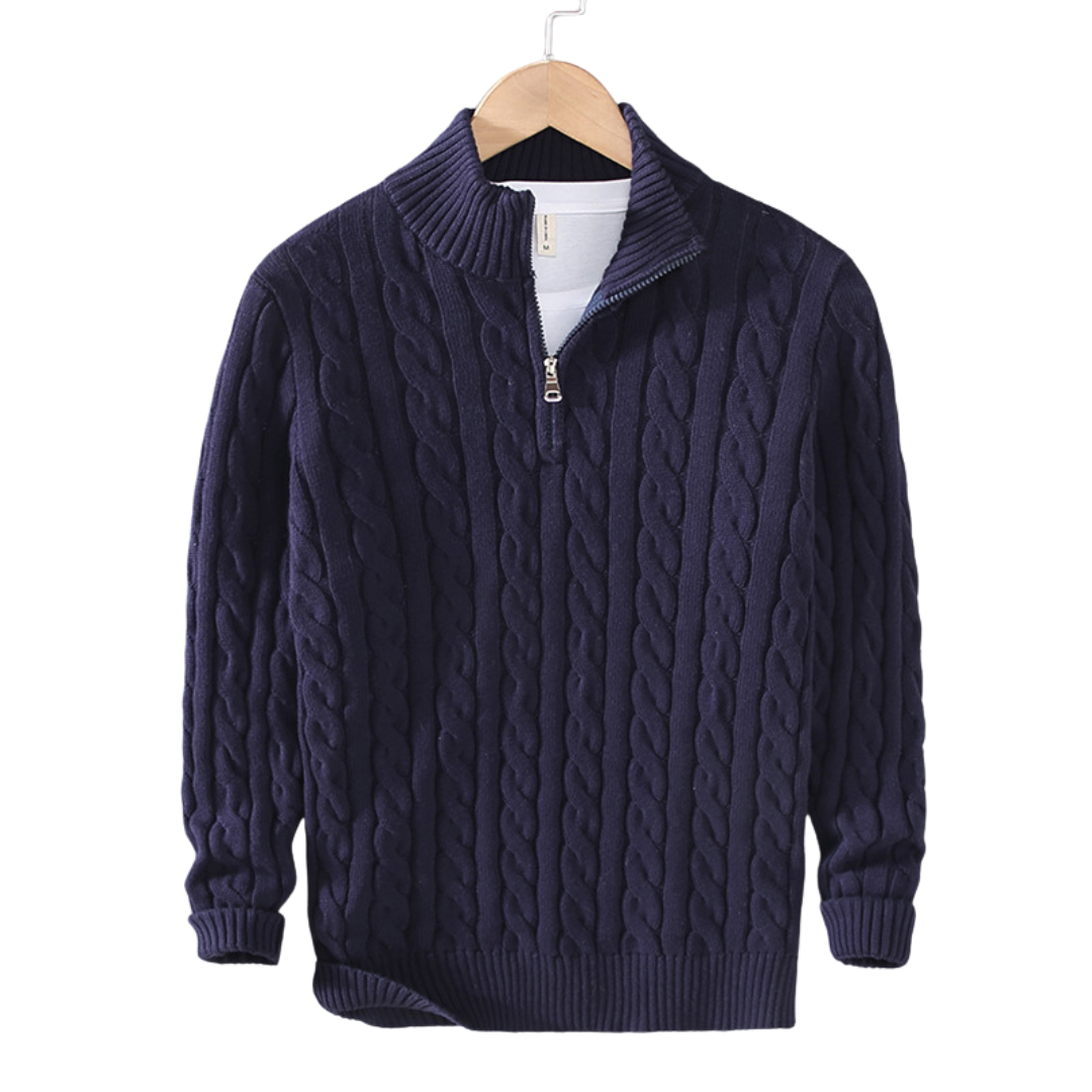 Men’s Half Zip Cotton Sweater