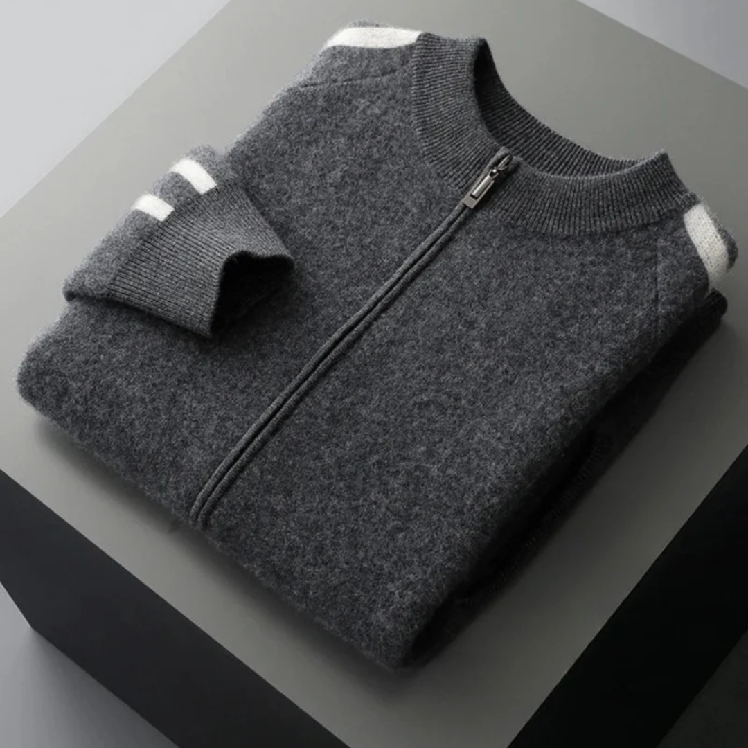 Men’s Merino Wool Blend Knit Cardigan