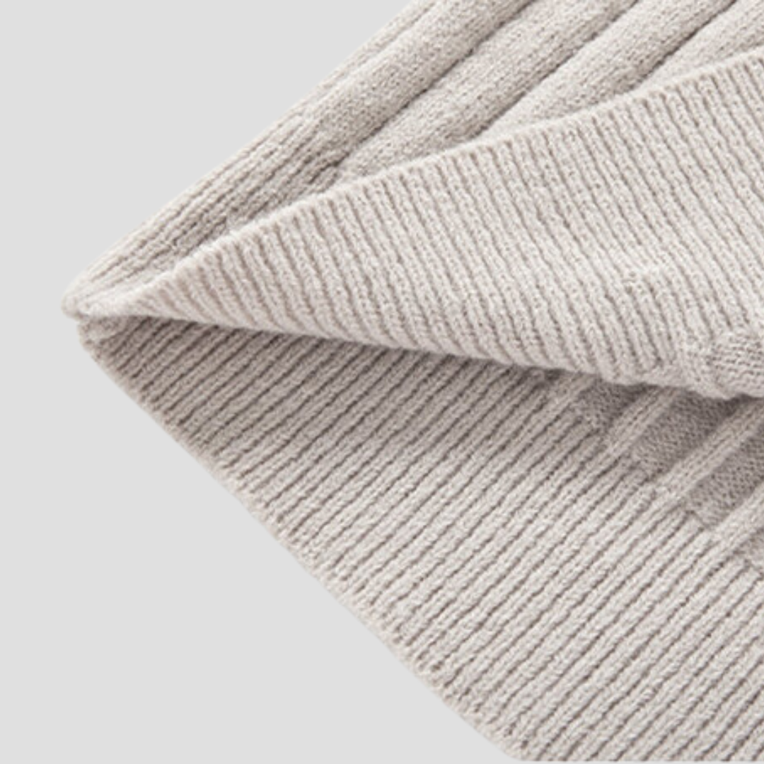 Men’s Ribbed Half Zip Jumper