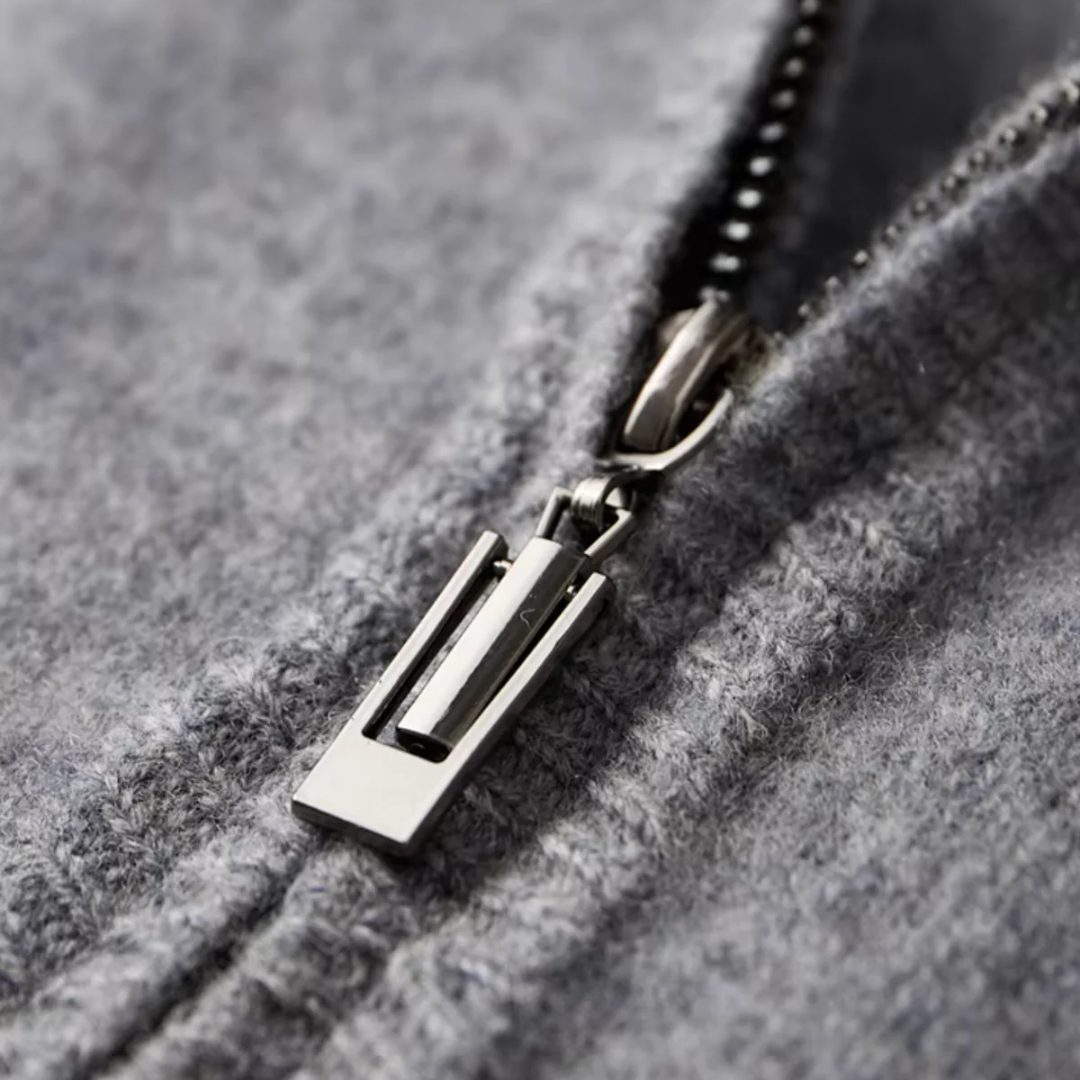 Men’s Two Tone Merino Wool Zip Cardigan
