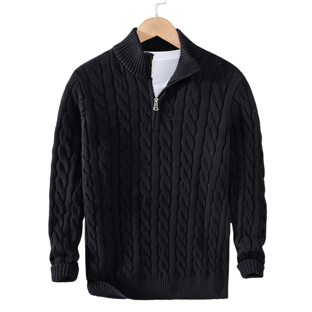 Men’s Half Zip Cotton Sweater