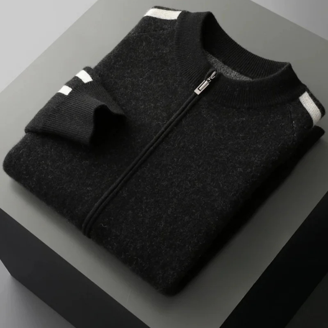 Men’s Merino Wool Blend Knit Cardigan
