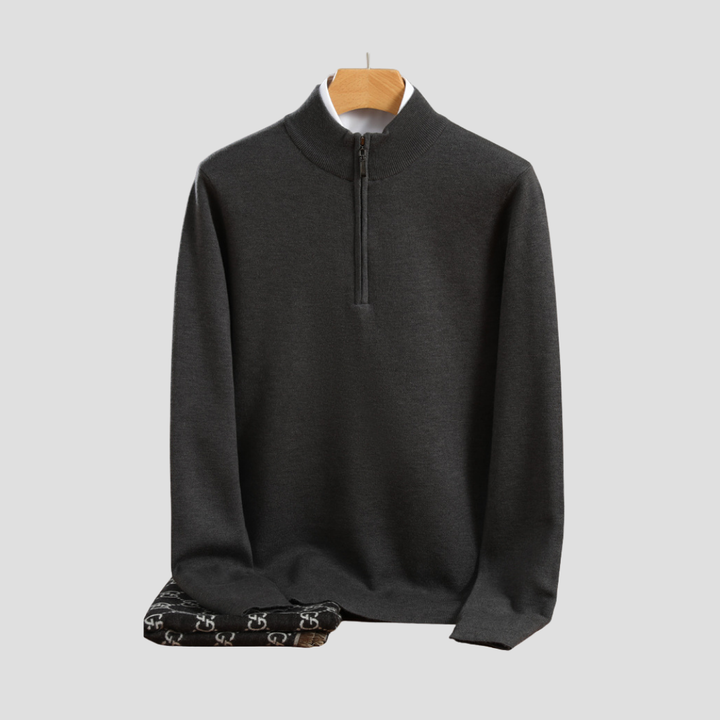 Men’s Ribbed Knit Half-Zip Jumper