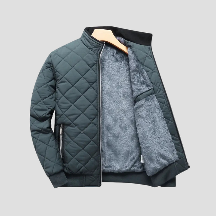 MEN’S FLEECE-LINED QUILTED JACKET