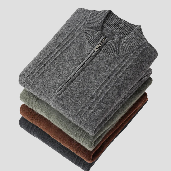 MEN’S HALF-ZIP KNIT JUMPER