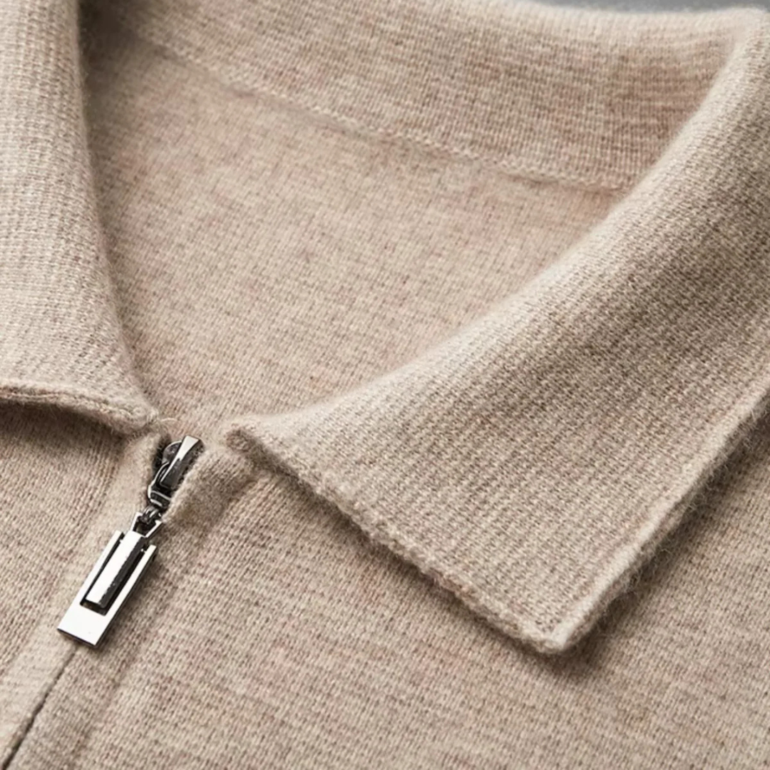 Men’s Pure Wool Zip Knit Cardigan