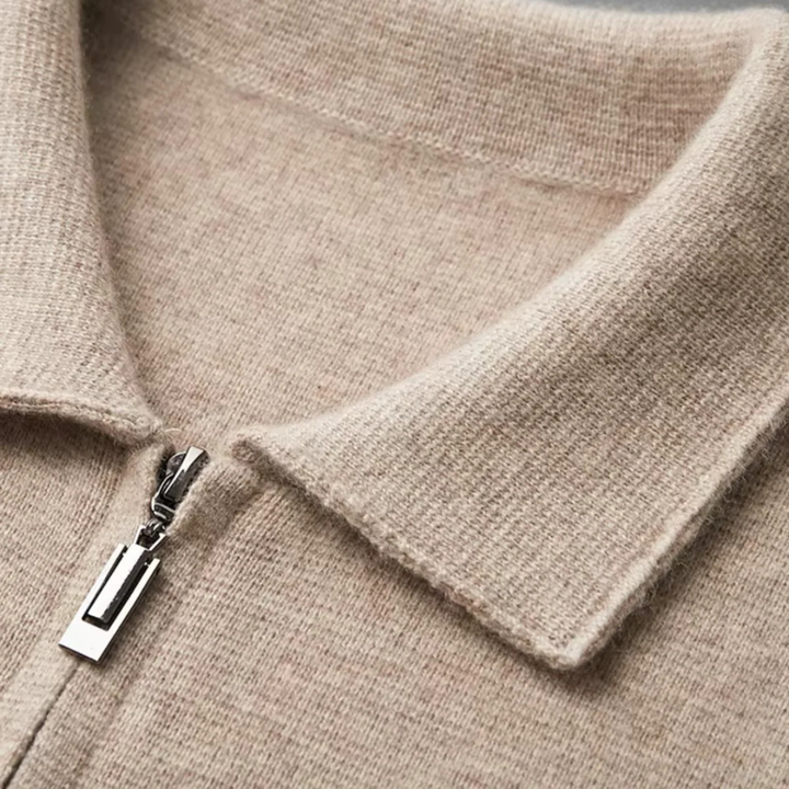 Men’s Pure Wool Zip Knit Cardigan