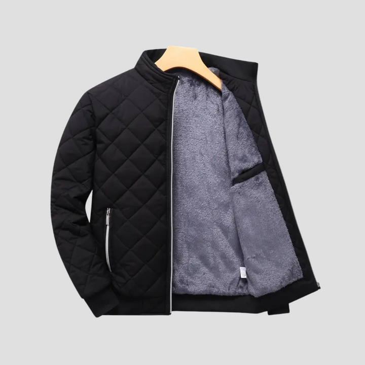 MEN’S FLEECE-LINED QUILTED JACKET