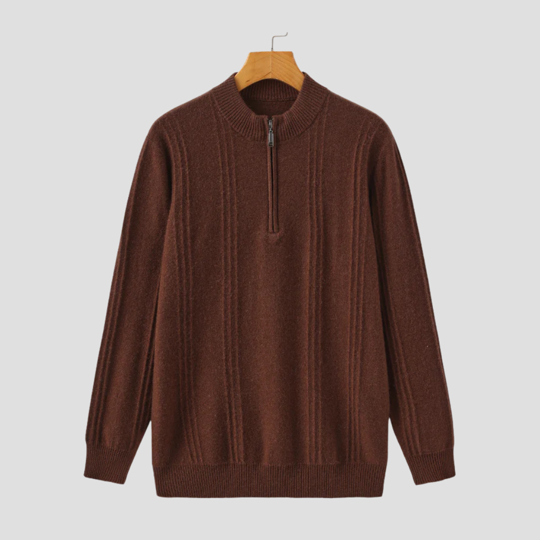 MEN’S HALF-ZIP KNIT JUMPER
