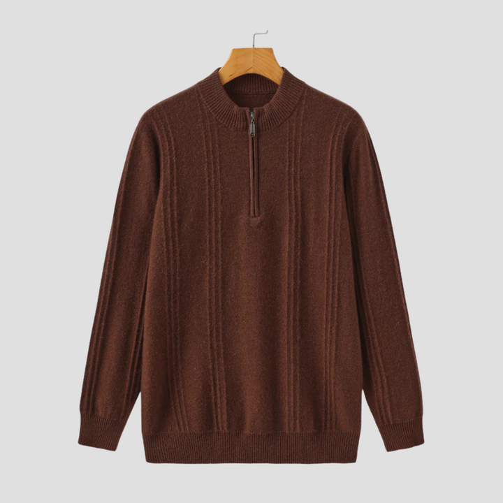 MEN’S HALF-ZIP KNIT JUMPER