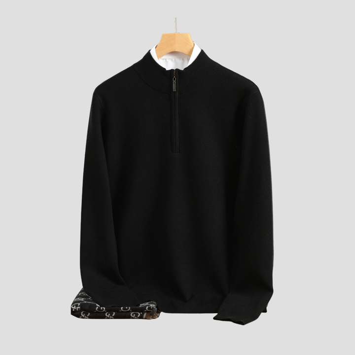 Men’s Ribbed Knit Half-Zip Jumper