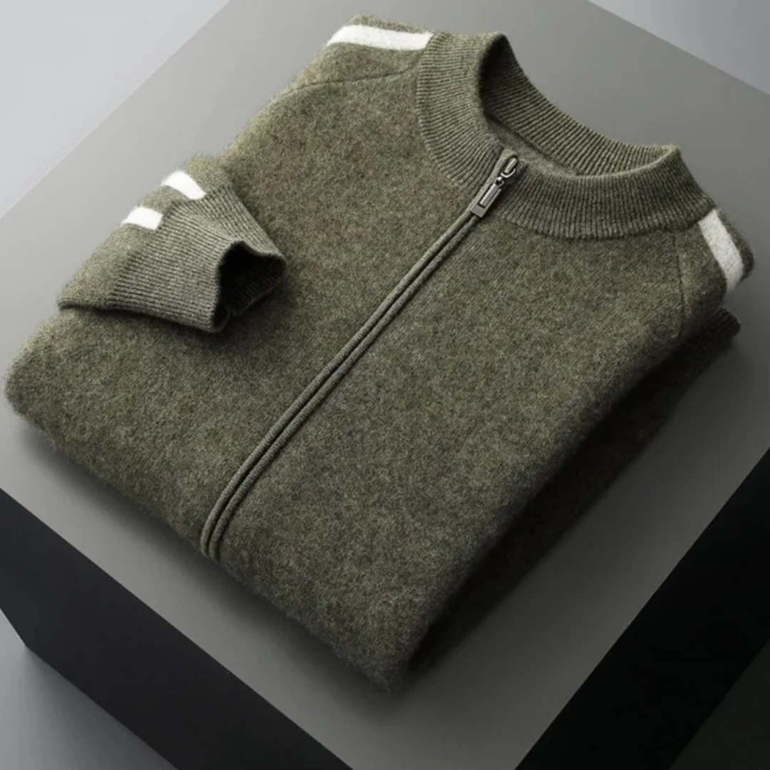 Men’s Merino Wool Blend Knit Cardigan