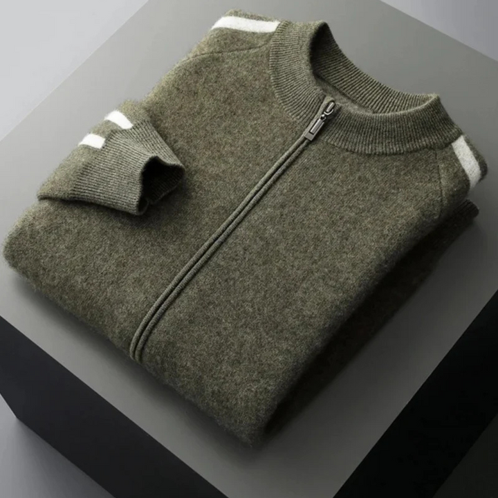 Men’s Merino Wool Blend Knit Cardigan