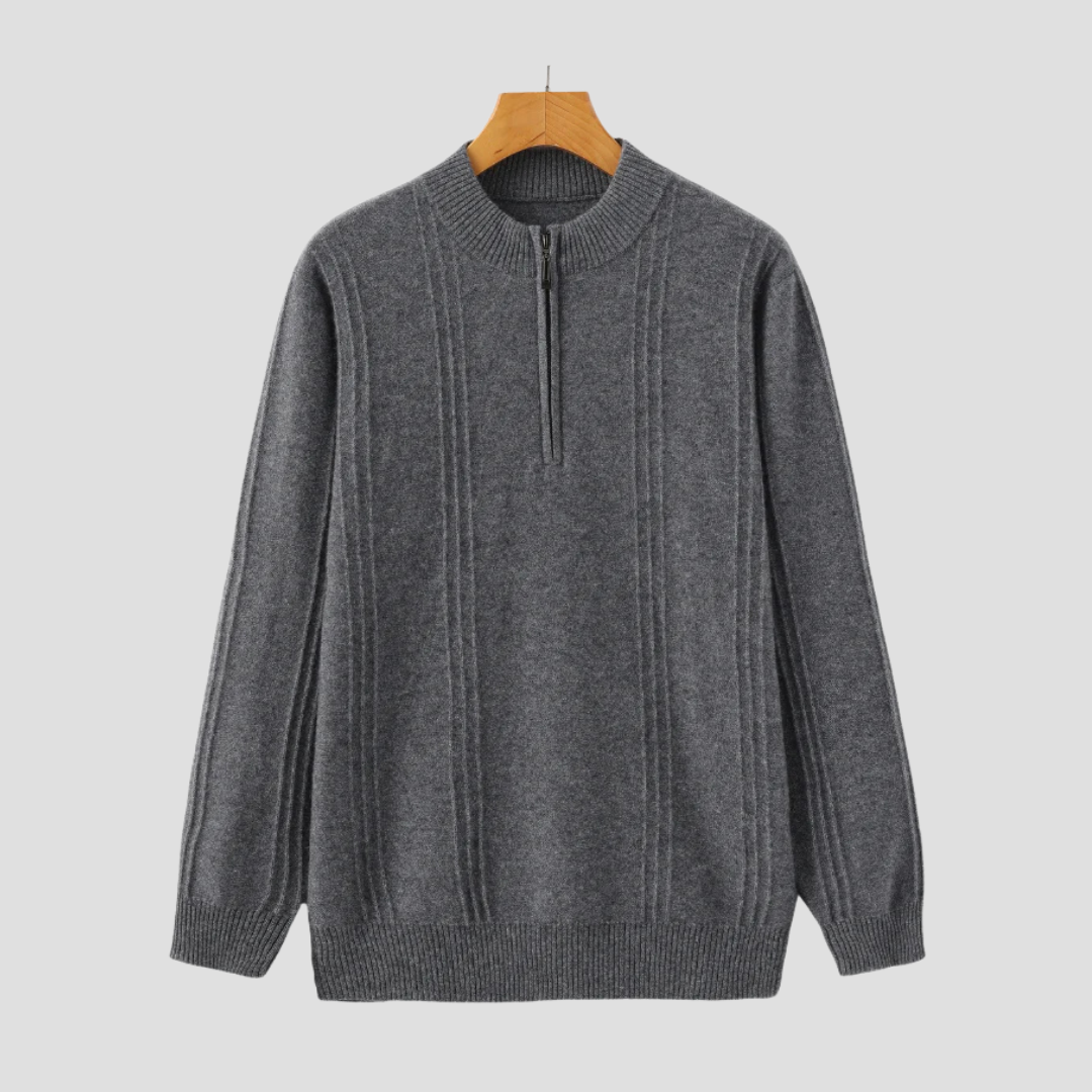 MEN’S HALF-ZIP KNIT JUMPER