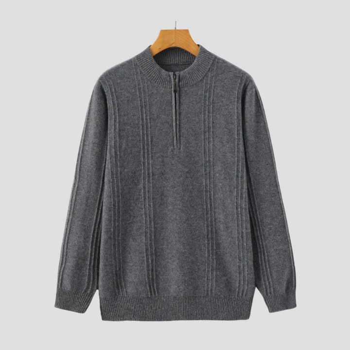 MEN’S HALF-ZIP KNIT JUMPER