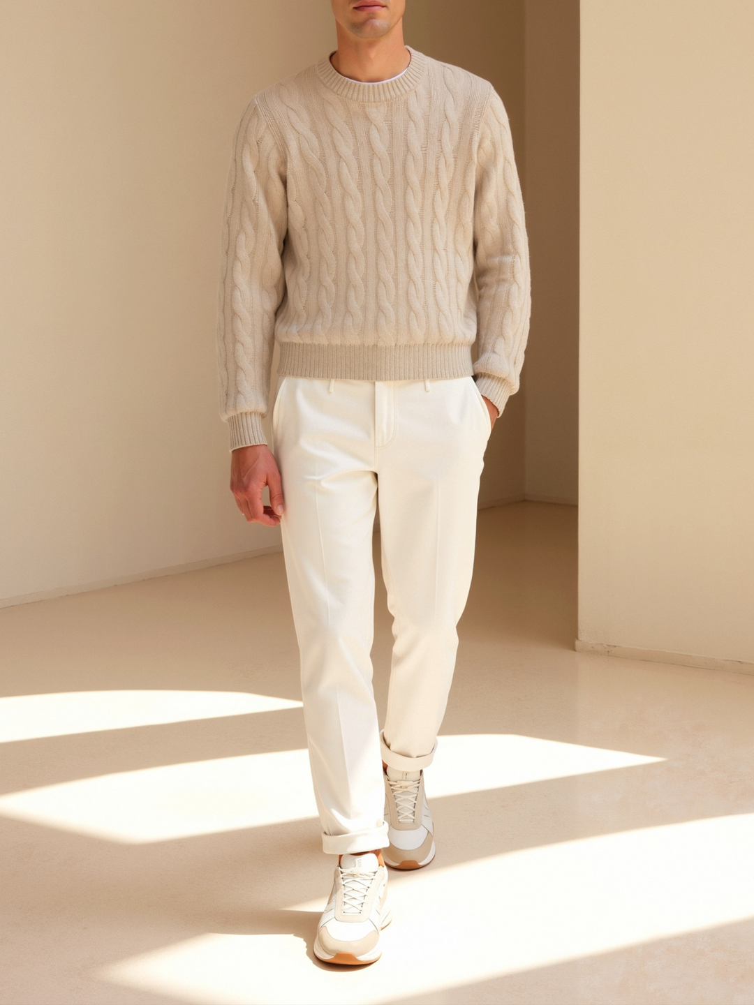 Men’s Knit Cable Sweater