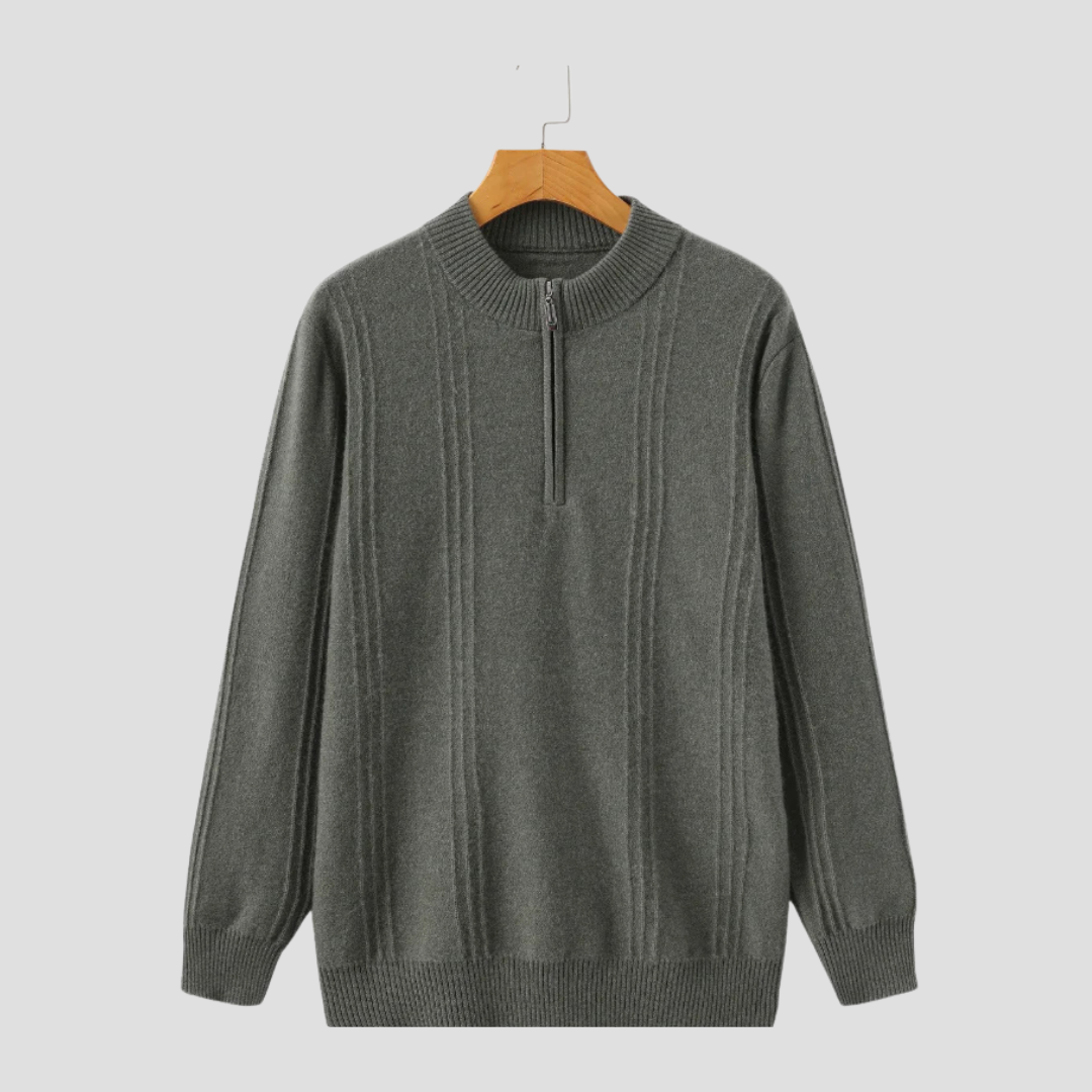 MEN’S HALF-ZIP KNIT JUMPER
