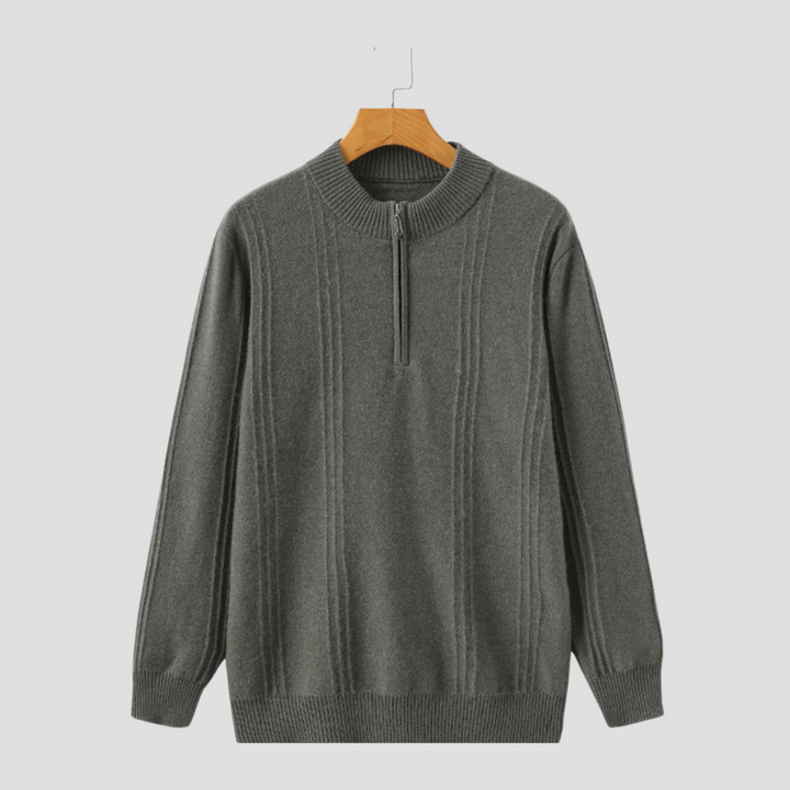 MEN’S HALF-ZIP KNIT JUMPER