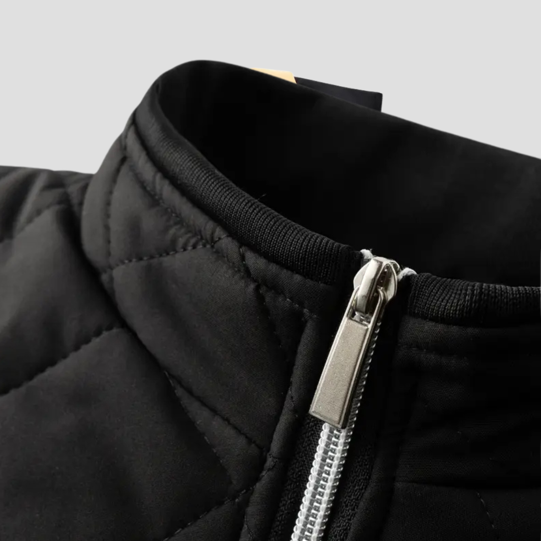 MEN’S FLEECE-LINED QUILTED JACKET