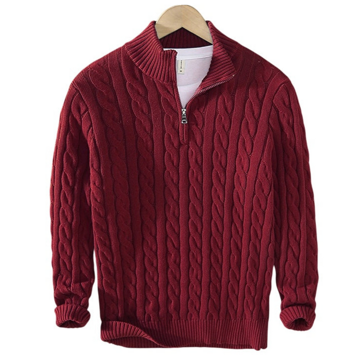 Men’s Half Zip Cotton Sweater