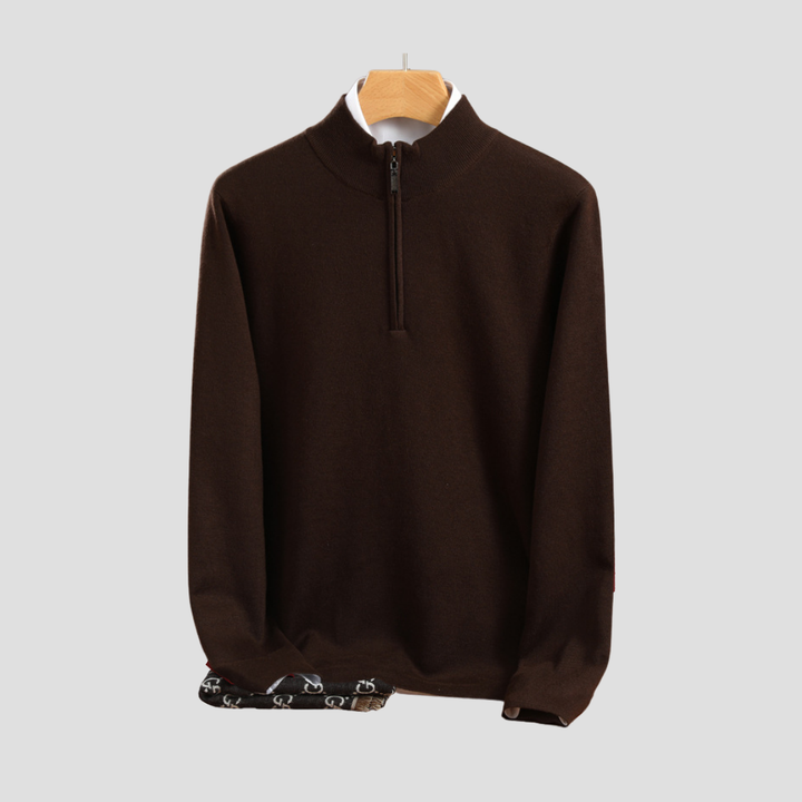 Men’s Ribbed Knit Half-Zip Jumper